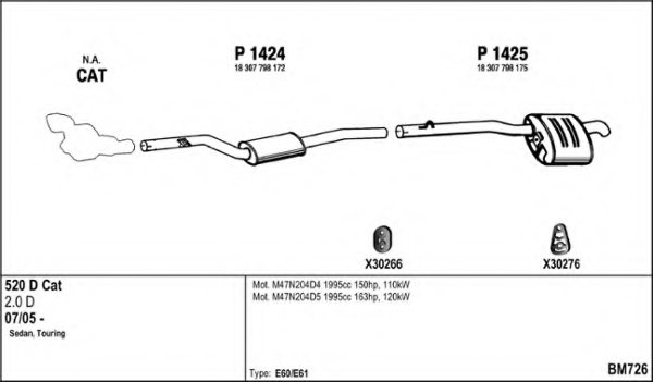FENNO BM726 Exhaust System